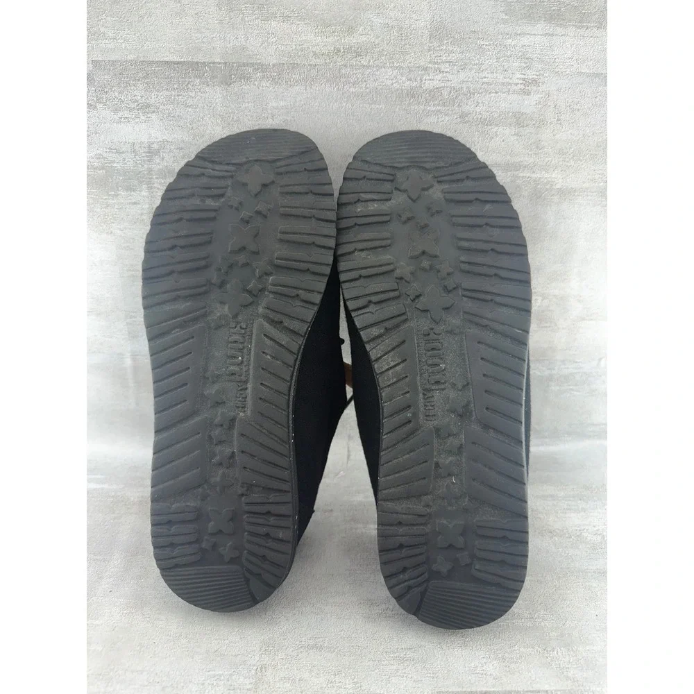 Hey Dude Wendy Washed Black Canvas Slip On Loafers Shoes Women Sz US 9 40297-001